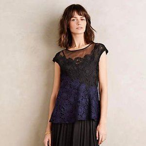 202 ANTHROPOLOGIE Deletta Garden Guise Lace Top